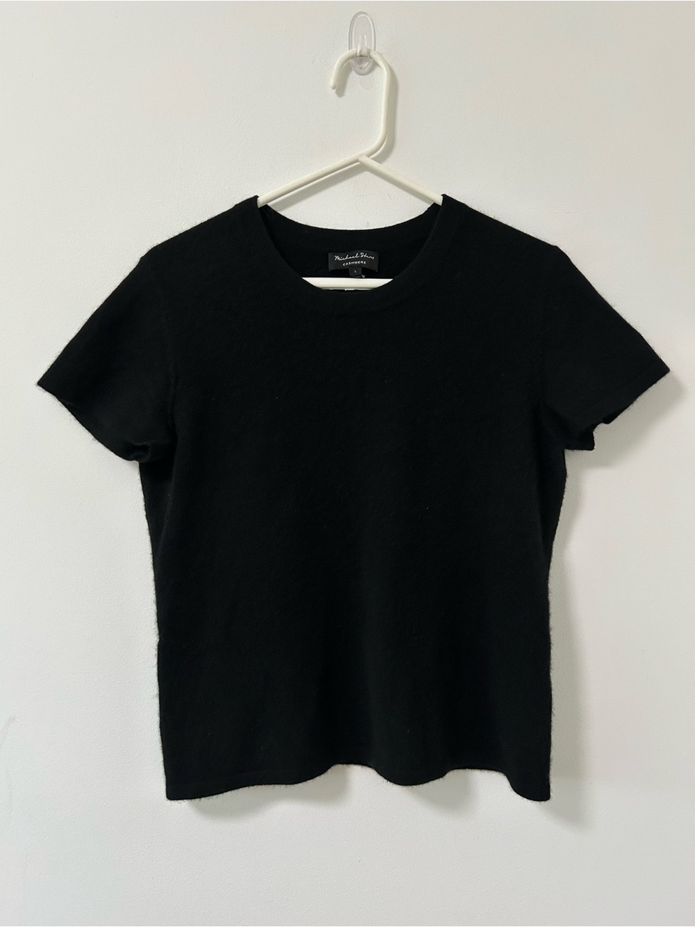Michael Stars Black Short-Sleeve Crew Tee cashmere sweater large